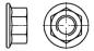 Preview: Hexagon nut with flange, M 8; DIN 6923 (similar to EN 1661), .8, galvanized